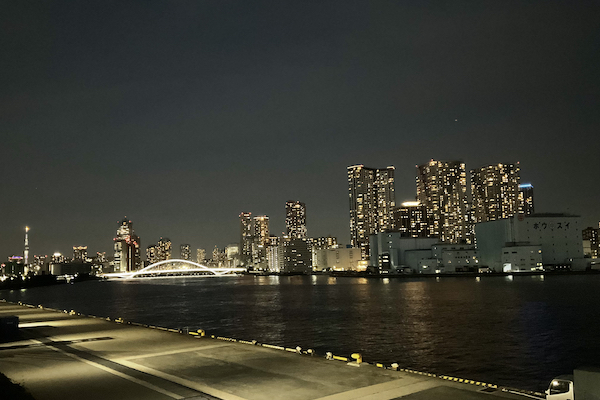 竹芝旅客ターミナルボードウォークからの夜景